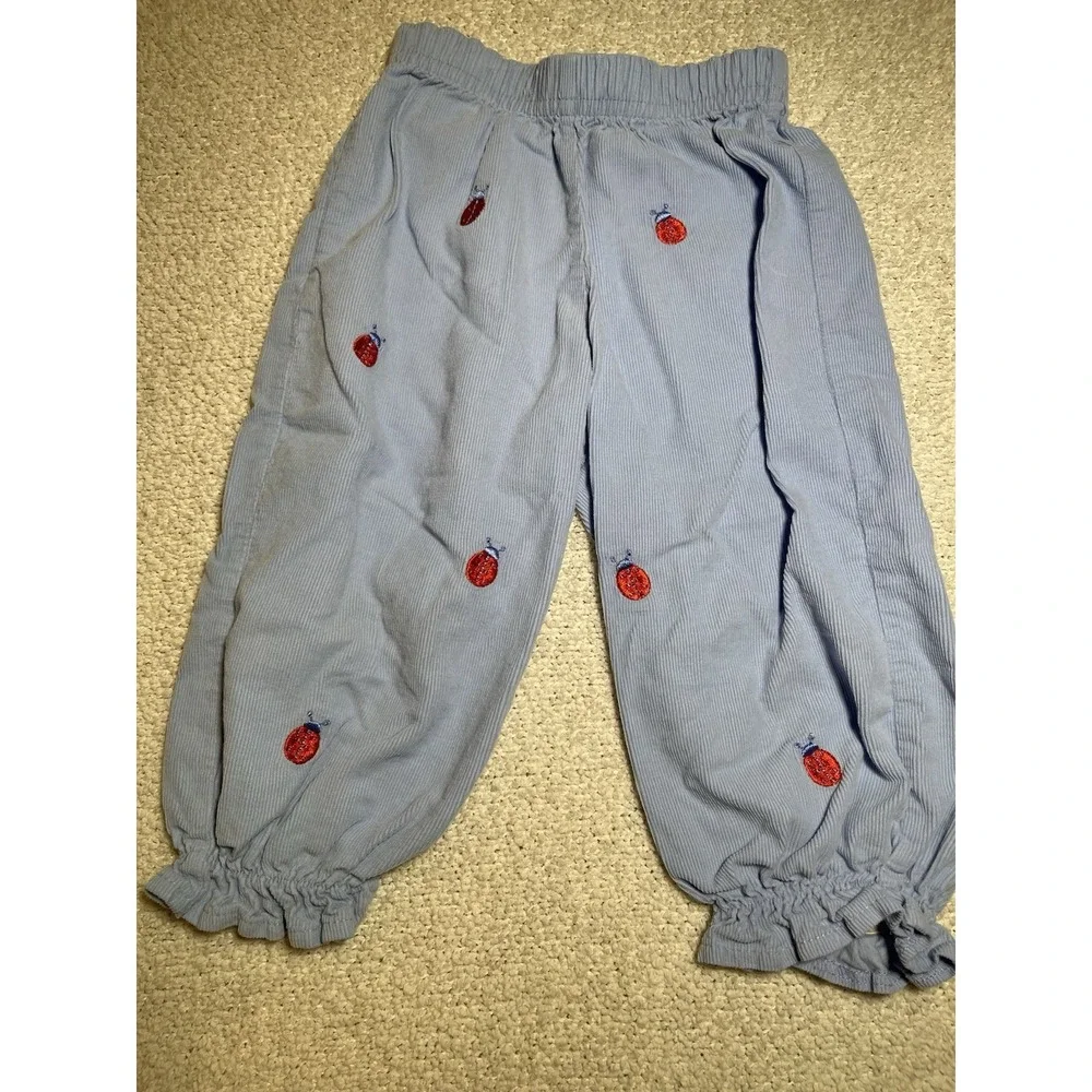 Baby‎ Luigi Baby Blue Embroidered Cord Ladybug Size 18 Months Made In Peru
